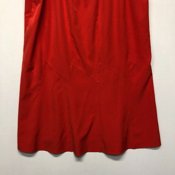 Catherines Black Label Women Skirt Plus Size 3X Flare Midi Red B242 -14 - Picture 14 of 16